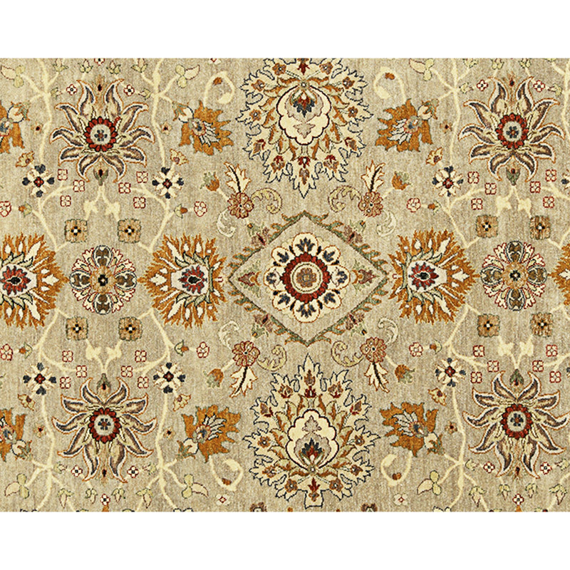 High-Quality Hand-Knotted Camel And Beige Area Rug