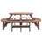 Round Picnic Set with Built-in Stool
