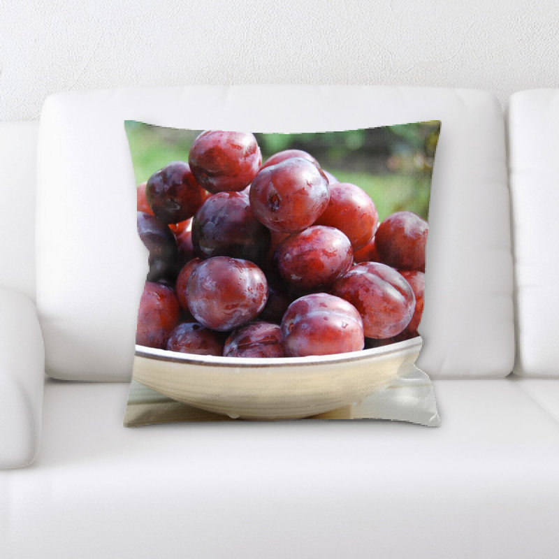 Coussin décoratif prune