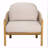 Outdoor Patio Club Chair, Wooden Rope With Beige Cushion-1823794276-1823794265