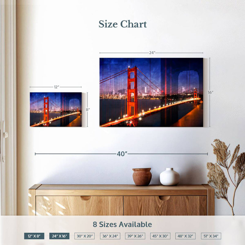 Lilie Golden Gate Bridge Composing, 16" H x 24" W