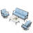 Asfand 5-Person Metal Patio Conversation Set with Swivel Lounge Chairs-101303673-101628570