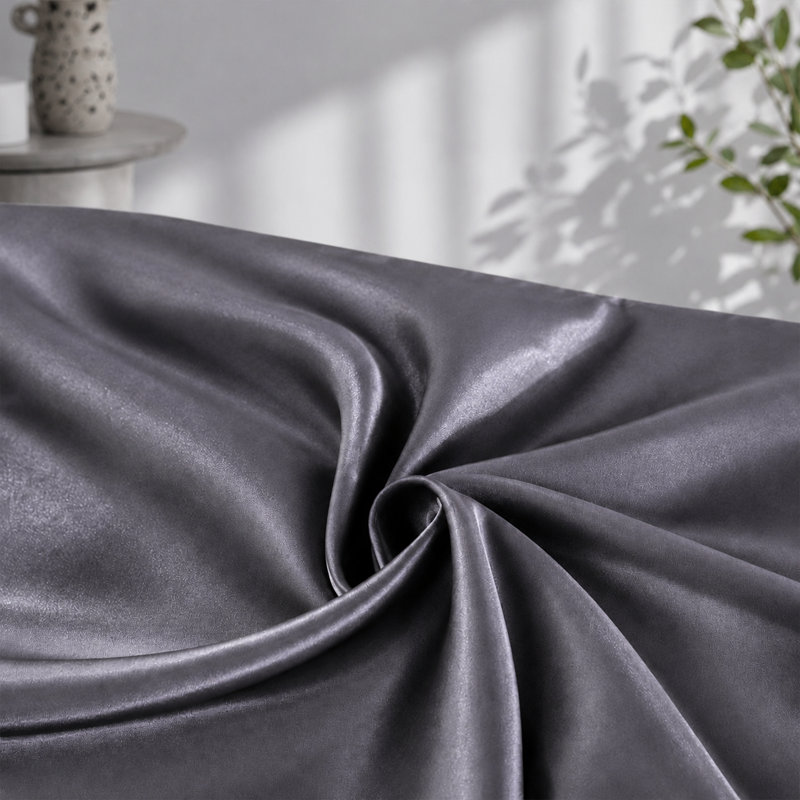 Taupe Silky Satin Pillowcase Set (2-Pack) with Envelope Closure - Soft Bedding for Hair & Skin, King