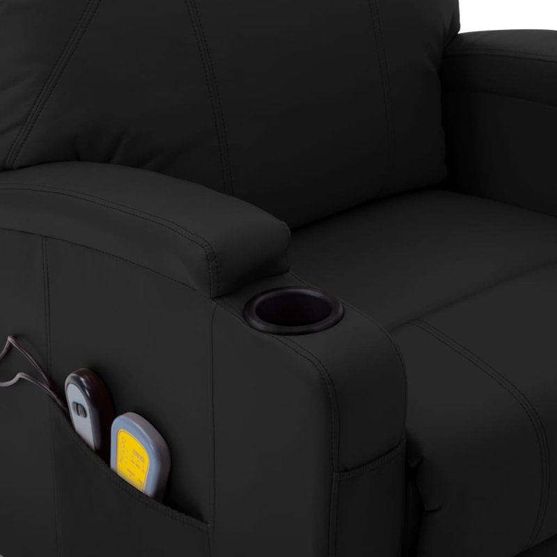 Power Lift Recliner Electric Lift Chair for Home Theater, Black Faux Leather