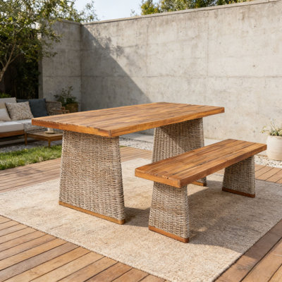 Acacia Wood Dining Set