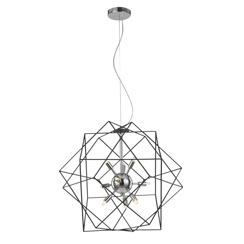 Casandra 9 - Light Chrome Geometric Pendant
