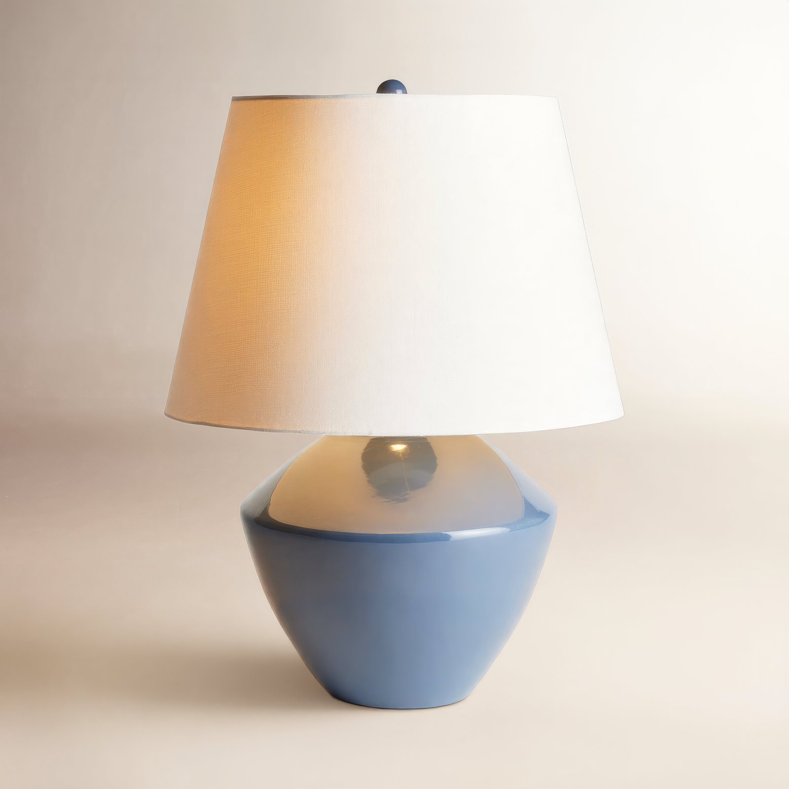 Marron Ceramic Table Lamp, Blue