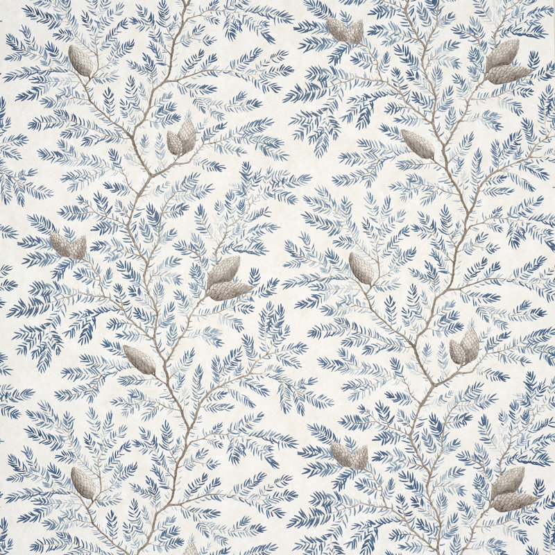 Pinewood Floral Paper Wallpaper Roll, Winter