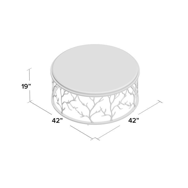 Branch Cocktail Table, 19" H x 42" L x 42" D