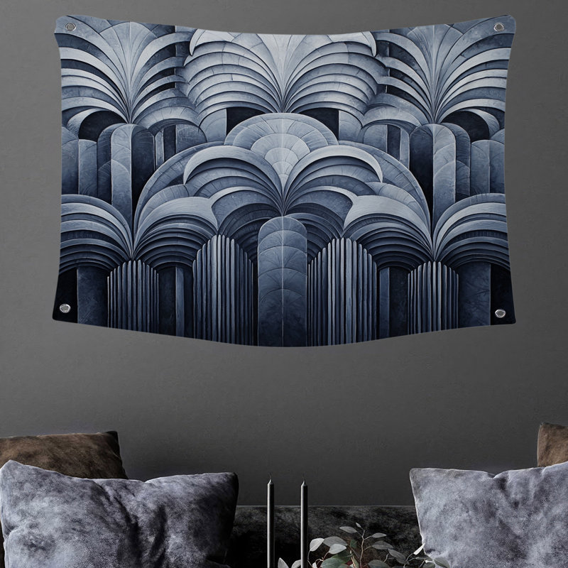 Fans Wall Tapestry -  Abstract Wall Decor, 50" H x 60" W
