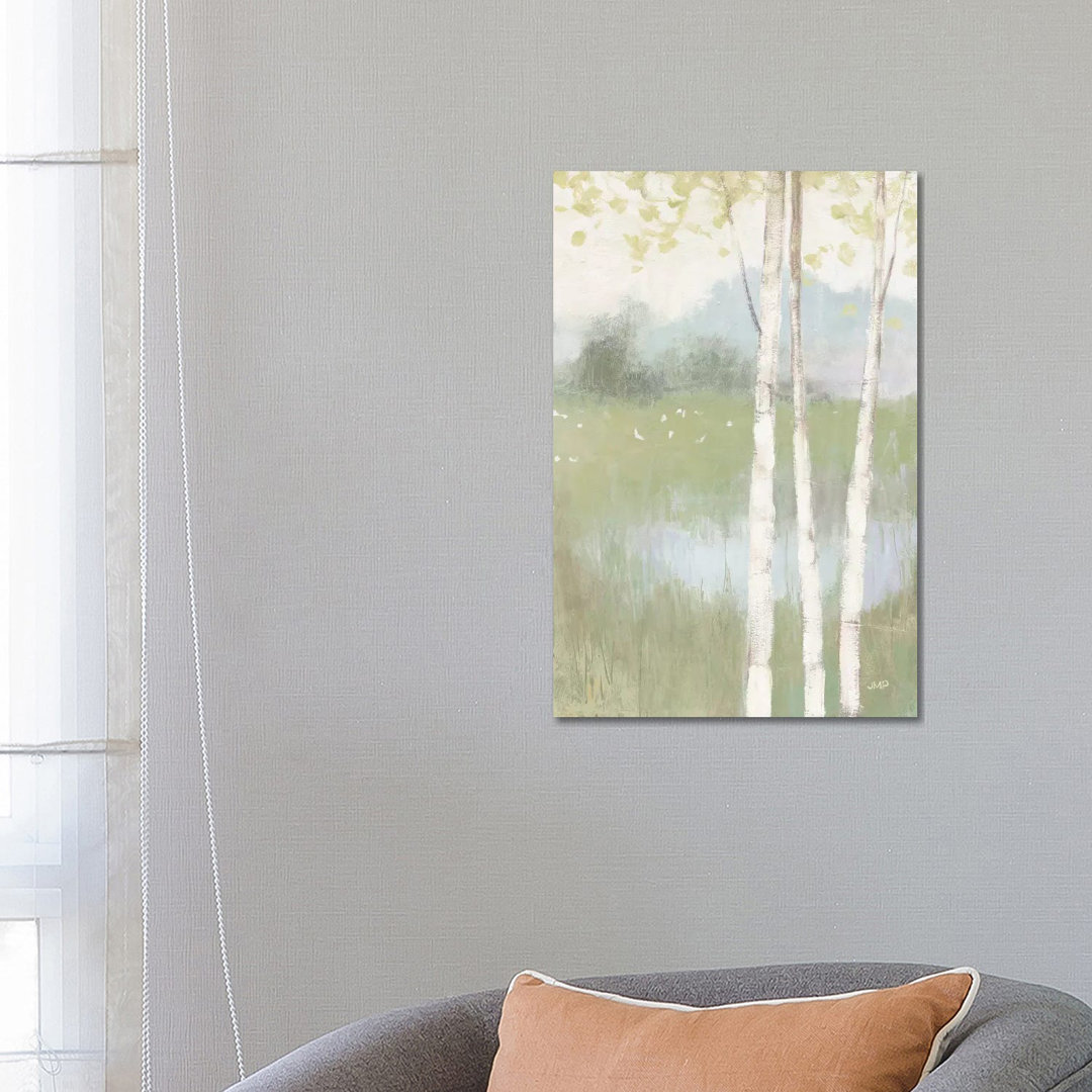'Spring Fling II Cool Crop' Painting Print on Wrapped Canvas