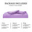 Ensemble de housse de couette pour très grand lit, mauve, 104 po x 90 po + 2 taies d'oreiller, microfibre brossée douce-126220273-126220275