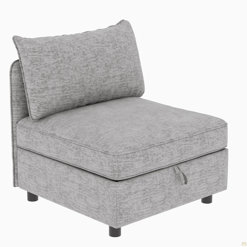 Siège sans accoudoirs pour canapé modulaire modulaire, siège convertible avec rangement et canapé-lit modulaire