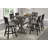 Sheila Rubberwood Rectangular Solid Wood Top with Solid Wood Base Dining Table