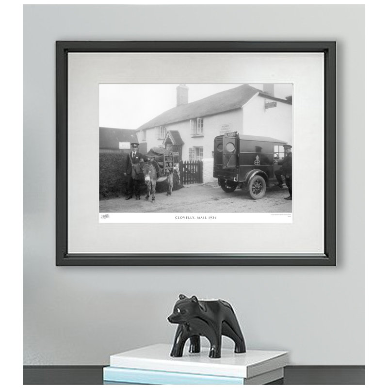 Clovelly, Mail 1936 - Single Picture Frame Print, 28cm H x 36cm W x 2.3cm D