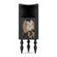 Armoire de coin noire en bois massif