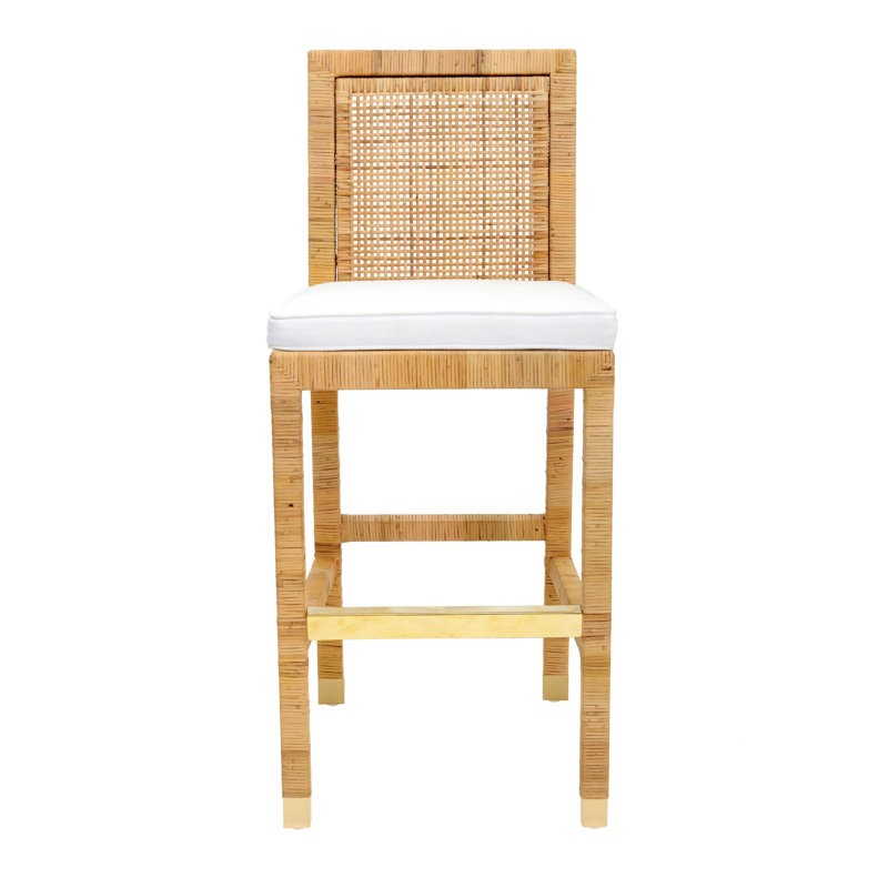Anntonette Rattan Stool, Bar Stool (28" Seat Height)