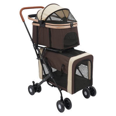 Poussette pour chien et chat, poussette pliable pour petits et moyens chiens