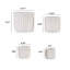 Ensemble de pots à fleurs en céramique blanche faite à la main de 4, 6/8/10/12 pouces de diamètre, motif de lignes verticales pour plantes grasses et cactus, utilisation intérieure / extérieure sur le rebord de la fenêtre et de la bibliothèque, matériau respirant