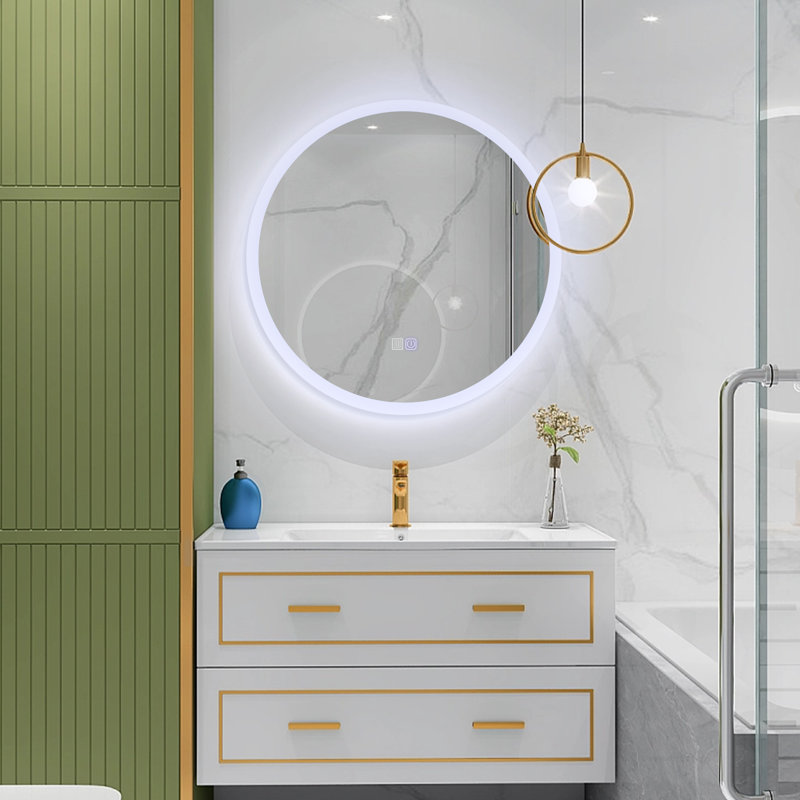 LED Lighted Makeup / Bathroom Mirror, 32" x 32"