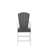 Patio Bar Stool Chairs Pair - Tall With High Back In White + Gray For All-Weather Outdoor Chair Stools And Garden Area Living