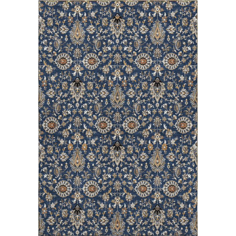 Tapis de qualité supérieure lavable à la machine Mayfield AMF2192 global, Marine, 8' x 10'