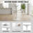 Rattan 4-piece Dining Set With 42" Round Table And Bow Back Chairs-1773746628