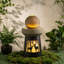 Lanterne de jardin d'extérieur avec silhouette de cerf à DEL chaude, lumière de paysage de jardin décorative