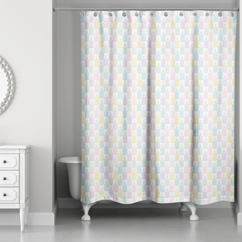 Geometric Shower Curtain with Hooks Included