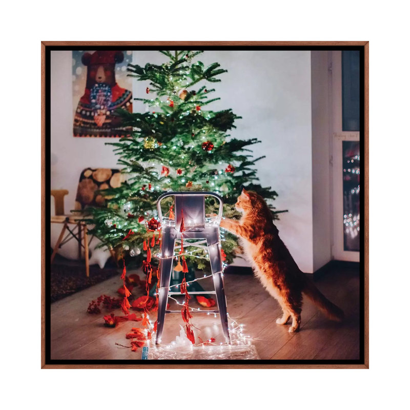 Impression « My Magic Helper II » par Hobopeeba, H 18 po x l 18 po x 1,5 po, Toile classique avec cadre brun, Pas de tapis