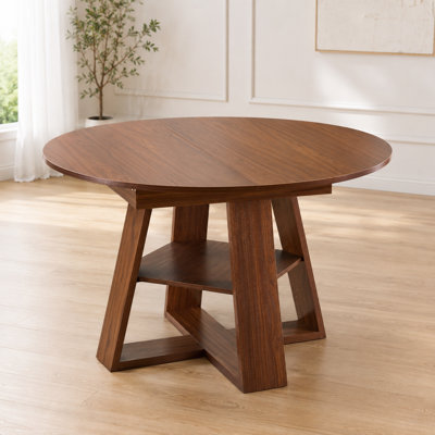 47"-59" Extendable Vintage Dining Table With Storage Base for 4-8
