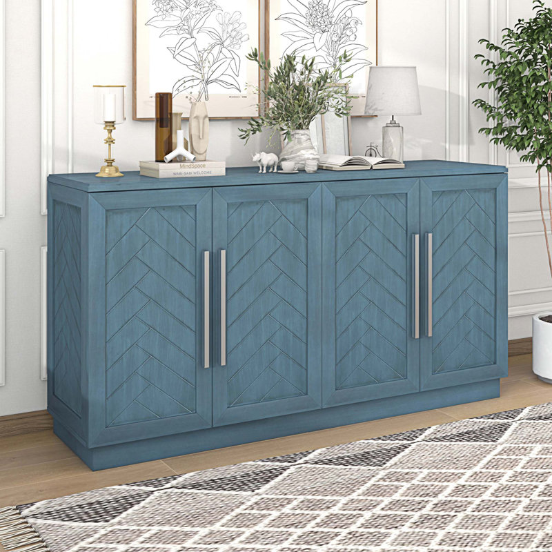 Large desserte de 60 po Wenlock, Bleu