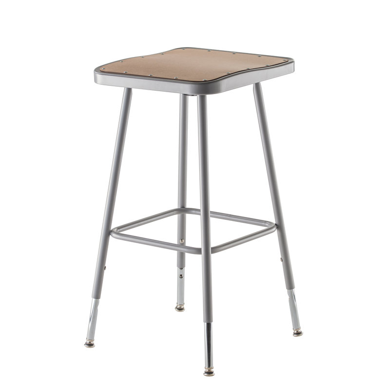Backed Industrial Stool Footring, 25" - 33" Adjustable, Not Included