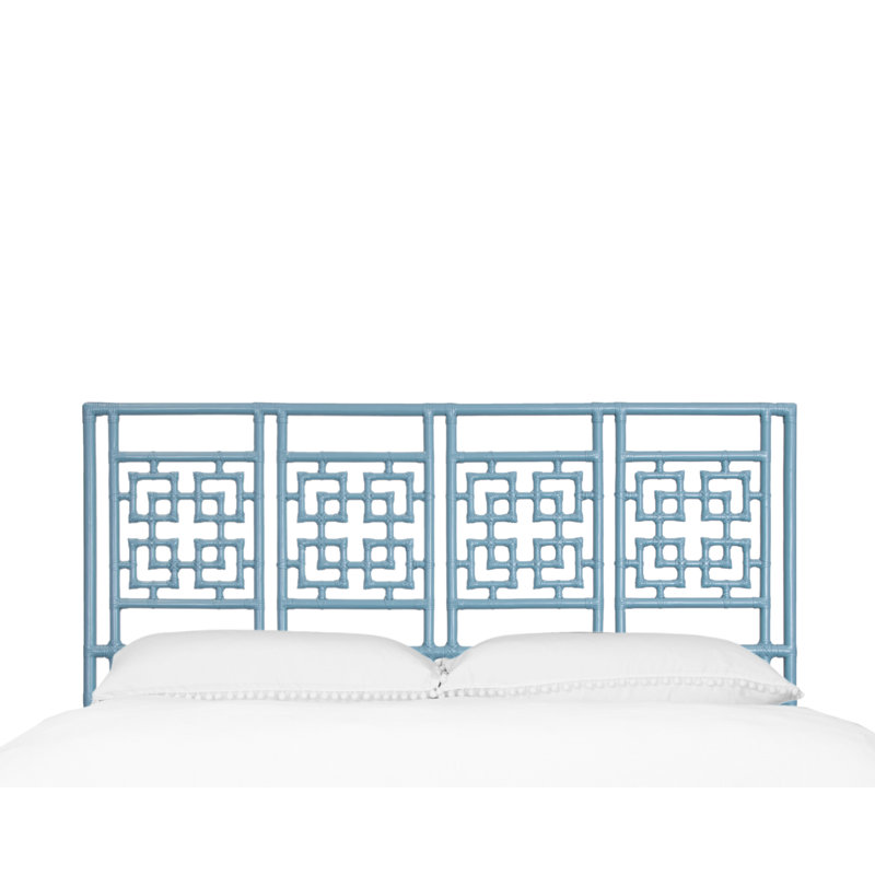 Palm Springs Open-Frame Headboard, King, Pool Blue