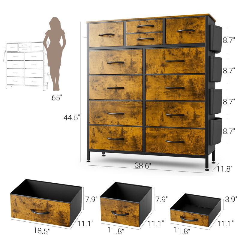 Commode Buono, Brun rustique