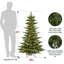  Arbre de Noël vert pré-éclairé avec branches mixtes en PE / PVC, lumières, base en métal pliable-2081409818