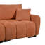 Canapé modulaire de 110 po en forme de L avec siège très grand, conception en ligne, repose-pieds mobile, mousse haute densité, combinaison personnalisable, structure en métal et en bois robuste, tissu bouclé