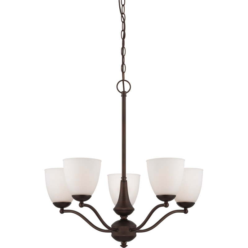 Minidoka 5 - Light Dimmable Chandelier, Prairie Bronze, A19