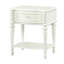 - Table de chevet transitionnelle colorée, 1 tiroir, miroir incliné, bord biseauté, miroir ovale avec base, support biseauté avec support de poids de 40 lb, avec rebord biseauté sur support, 23 po de largeur, 16 po de profondeur, 26 po de hauteur