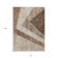 Tapis intérieur et extérieur lavable géométrique 8 pi x 10 pi brun et beige