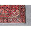 Tapis décoratif en laine rouge noué à la main de conception unique 3 pi 8 po x 5 pi 5 po Briya