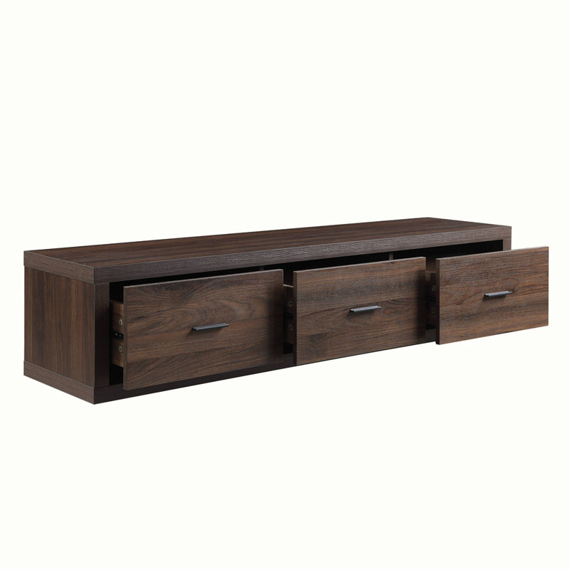 Harel 62'' Walnut Finish Media Console with Storage Cabinet