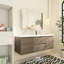 60 po X P 20 po P x 22 po Meuble-lavabo flottant double H avec plateau en résine blanc brillant-821616701