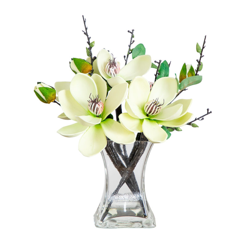 Centre de table magnolia dans un vase