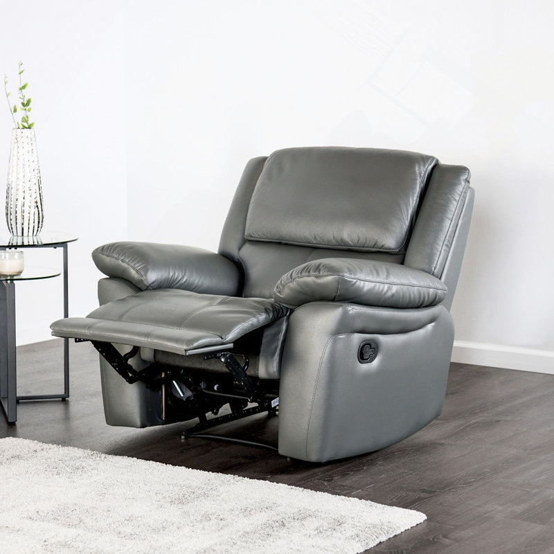 Fauteuil inclinable avec passepoil et garniture de coussin