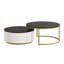 Table basse moderne emboîtable cannelée avec tiroir Modern