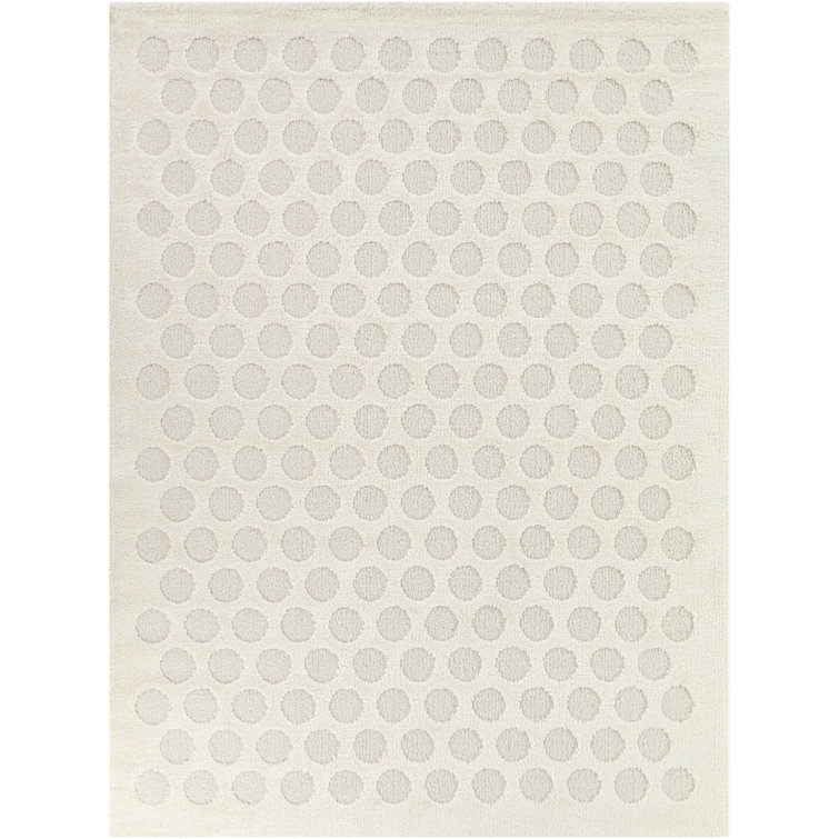 Maceo Cream Modern Geometric Area Rug