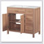 Meuble-lavabo de 36 po en bois avec cadre en bois massif, 2 portes à fermeture douce, 3 tiroirs à fermeture douce, tablette réglable, armoire de rangement moderne pour petites salles de bain