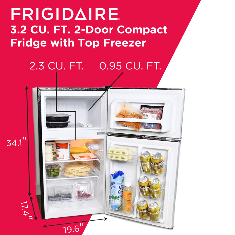 Platinum Compact Stainless Steel Top-Freezer Refrigerator
