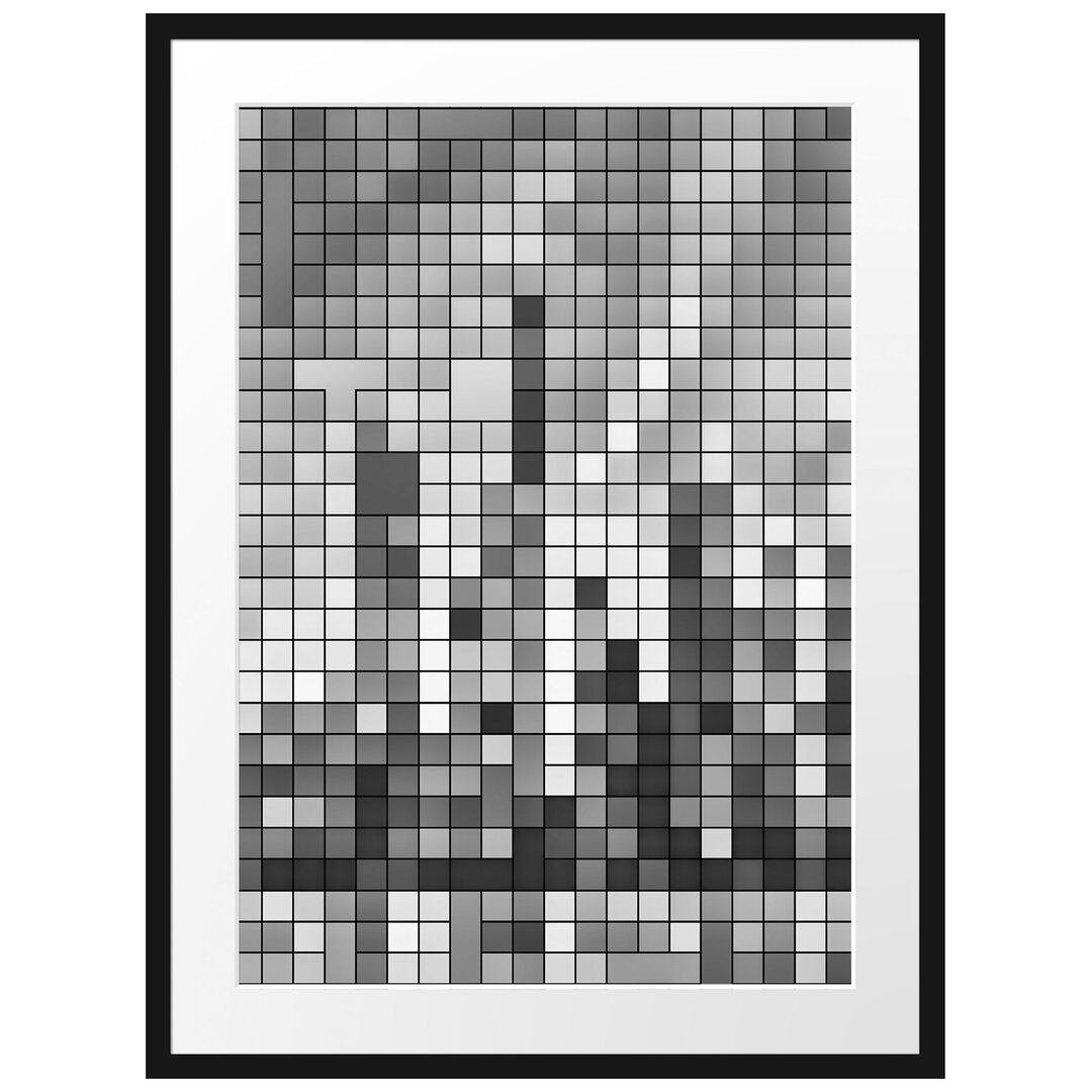 Gerahmtes Poster New York Pixel Skyline